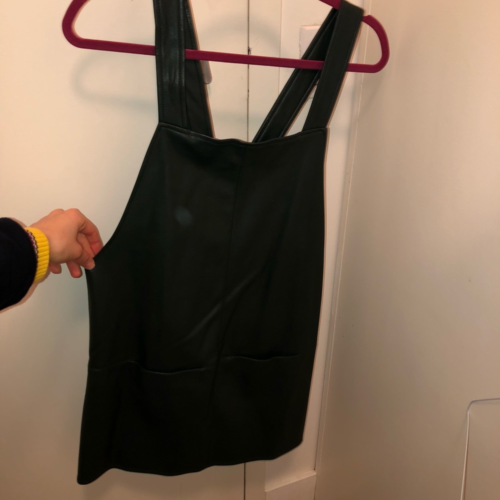 Green Leather Overalls